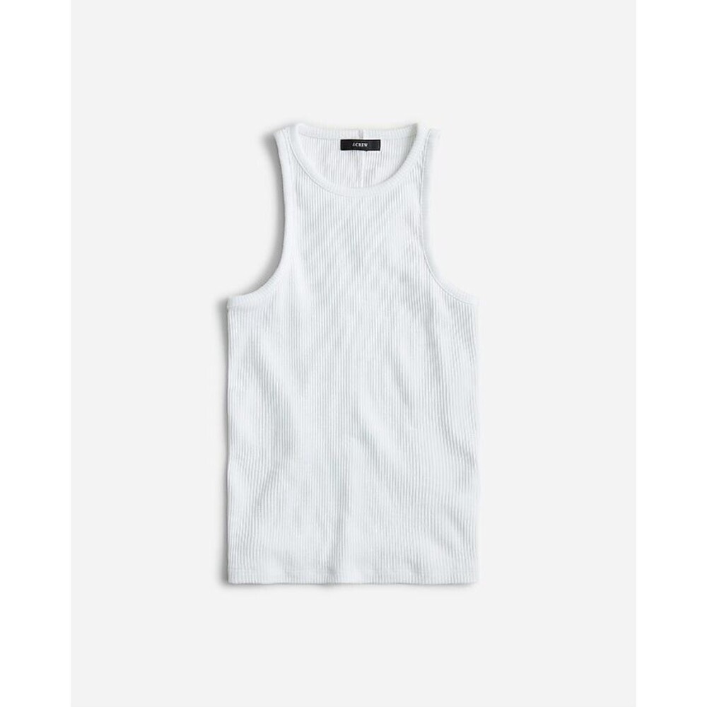 New JCREW Tank Top in Vintage Rib - White NWT Size M